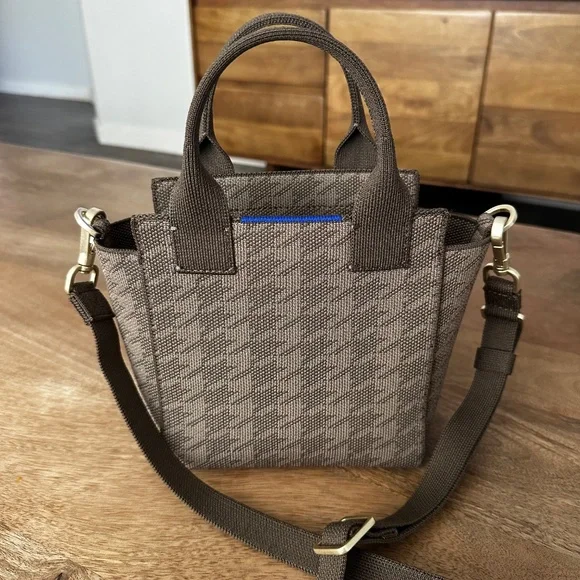 Rothy's Brown Mini Bag with Blue Accent - Picture 2 of 4